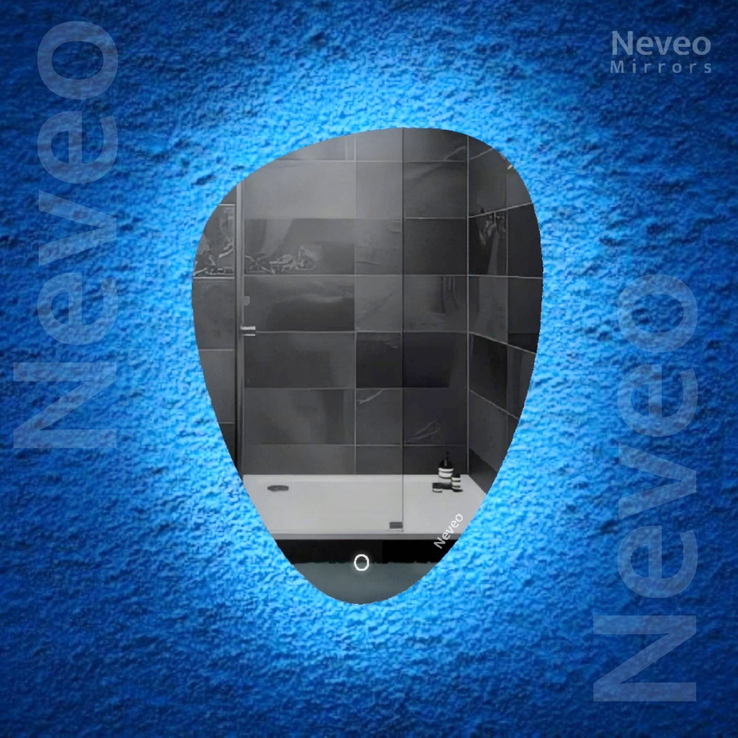 Neveo Mirrors Round 3in1 led Light Mirror with Touch Sensor on/Off and Brightness Controls for Bathroom washbasin Vanity Hallway Bedroom Kitchen