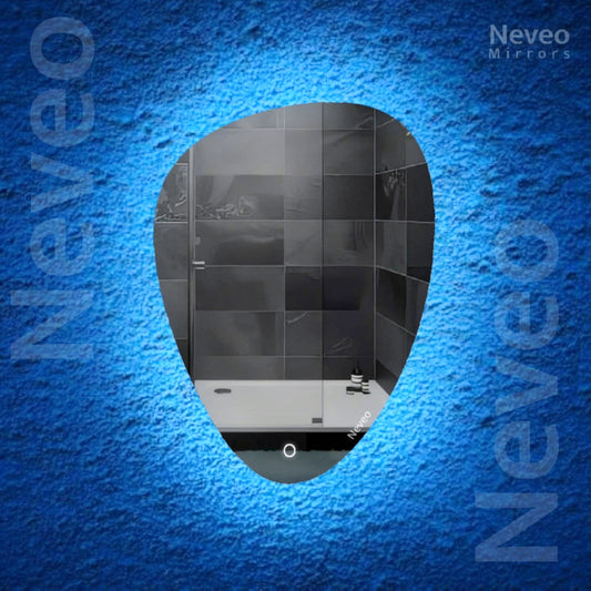 Neveo Mirrors Round 3in1 led Light Mirror with Touch Sensor on/Off and Brightness Controls for Bathroom washbasin Vanity Hallway Bedroom Kitchen