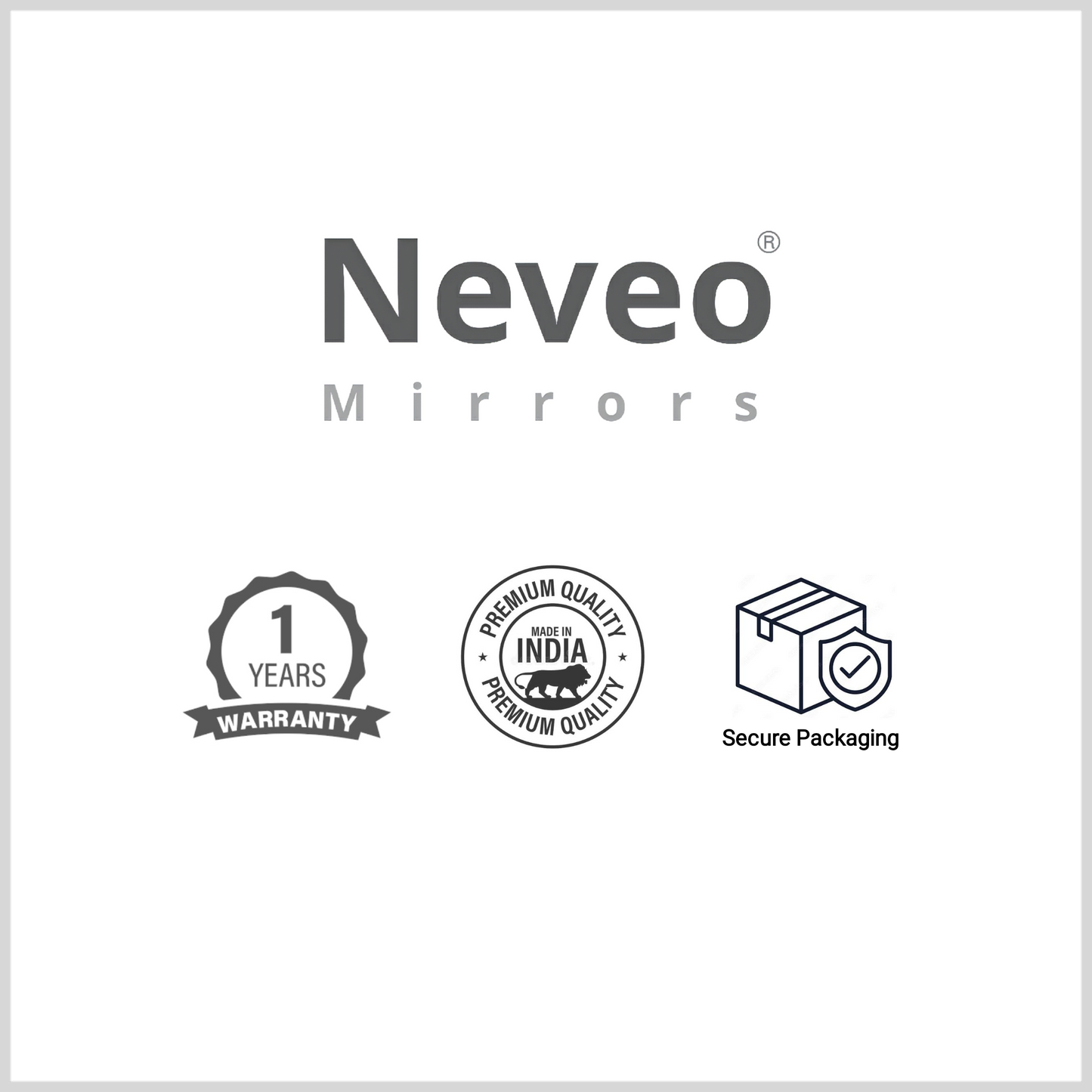 Neveo Mirrors® Round 3in1 led Light Mirror with Touch Sensor on/Off and Brightness R-1